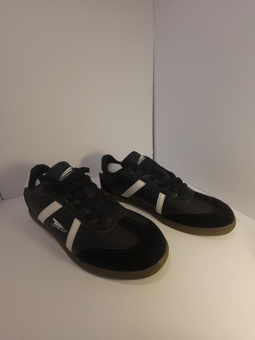 Catapult Mens Kicker Sneakers Black 60133 Lace Up Low Top Sizes 11 NEW Shoes